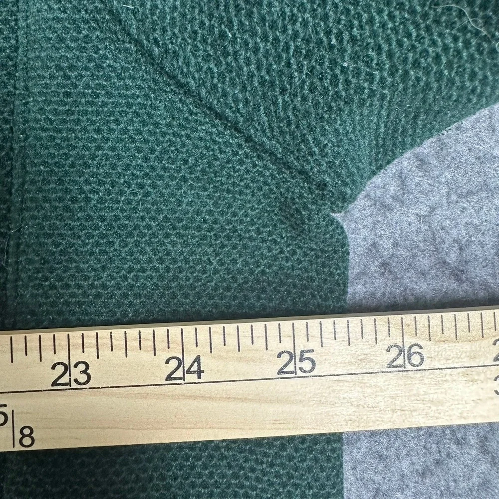 The North Face Green Textured Fleece 1/2 Zip‎ Pullover Men's XL Jacket Polartec